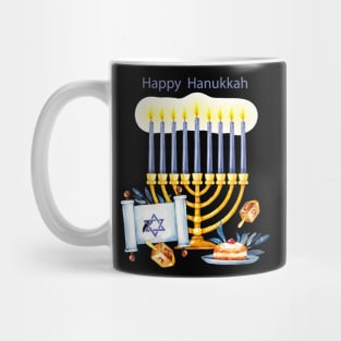 Happy Hanukkah Watercolor Mug